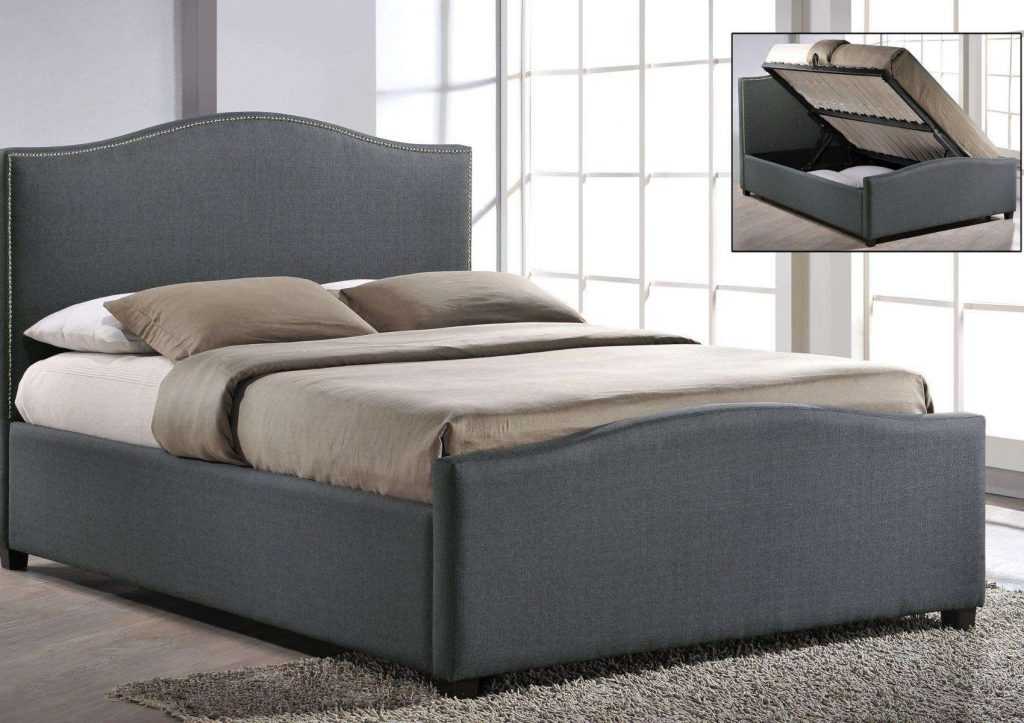 Brunswick grey fabric bed