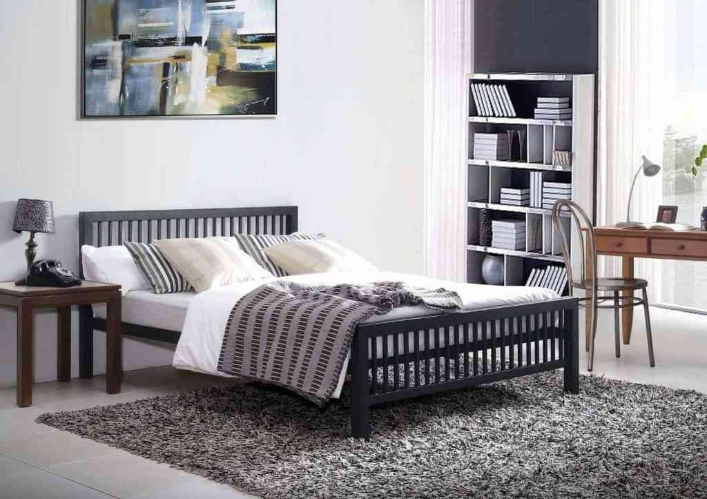 Meridian black double bedframe