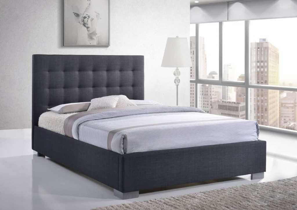 Nevada grey upholstered bed