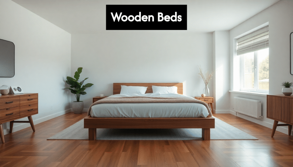 bedroom with solid wood bed frame in modern decor o3wevxbfqzbqwltv9iqz3