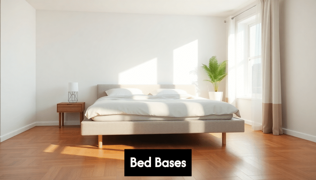 sunlit modern bedroom with stylish bed base 3x lrooxcrlpo h0dm4x6